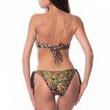 Bikini Fascia Paillettes Anello Oro Peacock Animalier
