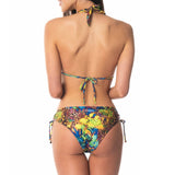 Bikini Americano Ciondolo Verde Color Animalier