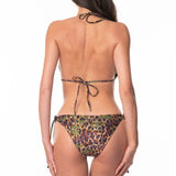 Sottogiacca / Costume Trikini Stringhe Paillettes Mimetico Maculato