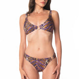 Bikini Corpetto Anelllo Oro Purple Python