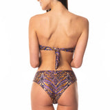 Bikini Fascia Paillettes Purple Python