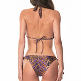 Bikini Americano Anelllo Oro Purple Python
