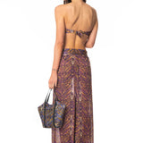 Pantalone Largo Purple Python