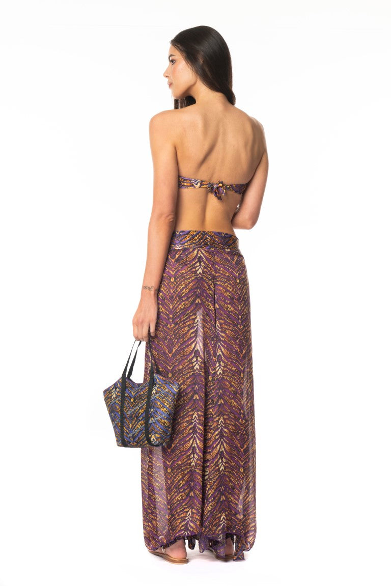 Pantalone Largo Purple Python