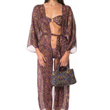 Kimono Lungo Purple Phyton