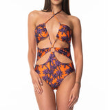 Sottogiacca / Intero Incrociato Cerchio Oro Palm & Sun