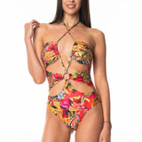 Sottogiacca / Costume Intero Incrociato Cerchio Oro Latin Brazil