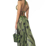 Pantalone Largo Green Luxury