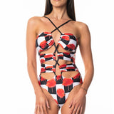 Sottogiacca / Costume Intero Incrociato B&W Flowers