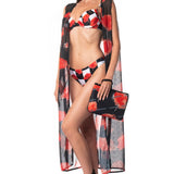 Gilet Black & White Flowers