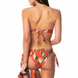 Bikini Fascia Ferretto Oro Marina red