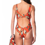 Sottogiacca / Costume Trikini Ciondolo Oro Marina Red