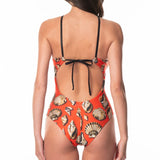 Sottogiacca / Costume Intero Incrociato Marina Red