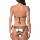 Bikini Fascia Paillettes Gold Foil