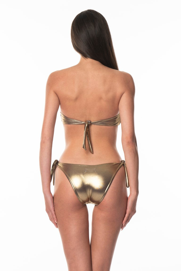 Bikini Fascia Paillettes Gold Foil
