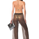 Pantalone Largo Bronzo