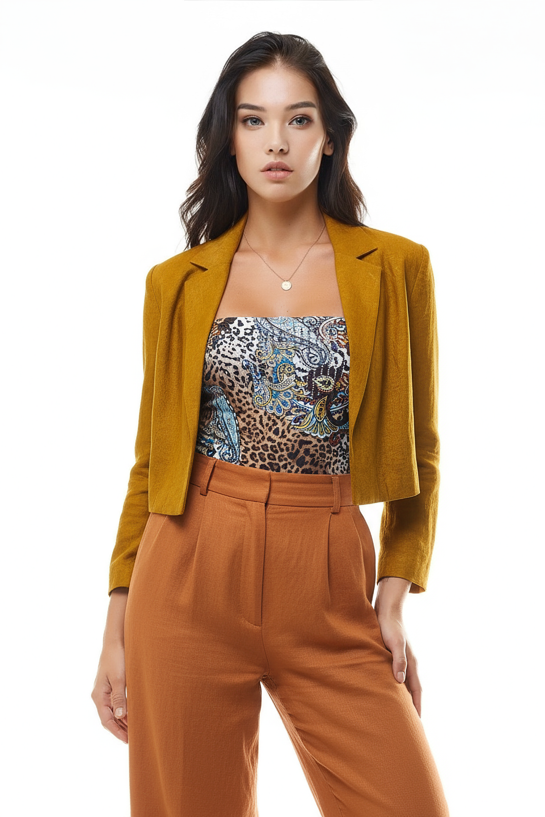 Sottogiacca / Costume Intero Decollete Animalier Strass