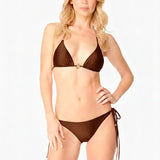 Bikini triangolo spirale oro Monocrome