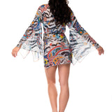 KIMONO CORTO PAISLEY ZEBRA