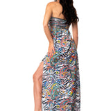 ABITO FASCIA PAILLETTES PAISLEY ZEBRA