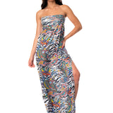 ABITO FASCIA PAILLETTES PAISLEY ZEBRA