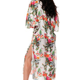 CAFTANO LUNGO SPACCHI GARDEN FLOWERS