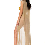 GILET LUNGO RETE ORO