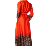 KIMONO LUNGO+CINTURA ANIMALIER