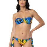 BIKINI FASCIA A V PASSAMANERIA PIUME