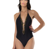 Sottogiacca / Intero Frangia Corallini Nero Piume