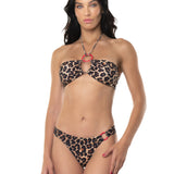 BIKINI FASCIA CERCHI ANIMALIER