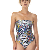 Sottogiacca / Intero Decollété Strass Paisley Zebra