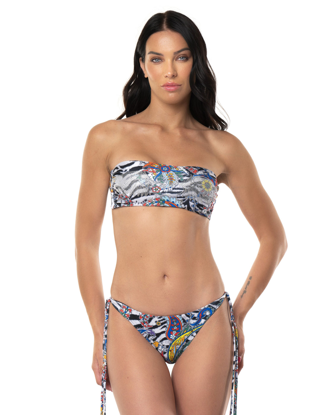 BIKINI FASCIA STRASS PAISLEY ZEBRA