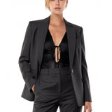 Sottogiacca / Intero Laccetti Effetto Seta Nero