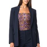 Sottogiacca / Costume Intero Coulisse Nappine Purple Python