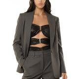 Sottogiacca / Intero Fibbie Effetto Seta Nero