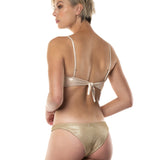 BIKINI CORPETTO RETE ORO LAMINATO