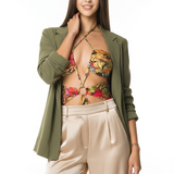 Sottogiacca / Costume Intero Incrociato Cerchio Oro Latin Brazil