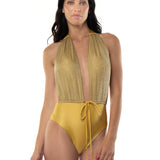 Sottogiacca / Costume Intero Fascioni Rete Oro Lusso