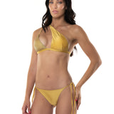 BIKINI ASIMMETRICO RETE ORO LUSSO