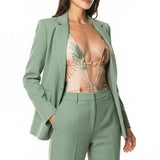 Sottogiacca / Costume Intero Stringhe Gioiello Swarovski Elegance