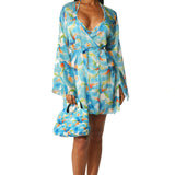 Kimono corto Sky Flowers