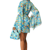 Kimono corto Sky Flowers