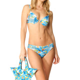 Bikini push-up Sky Flowers