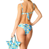 Bikini push-up Sky Flowers