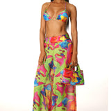 Pantalone largo Face Multicolor