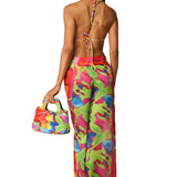 Pantalone largo Face Multicolor