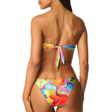 Bikini fascia ferretto oro paillettes Face Multicolor