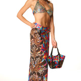 Pantalone Largo Animalier Color Chic