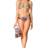 Bikini Americano ferretto oro paillettes Animalier Color Chic